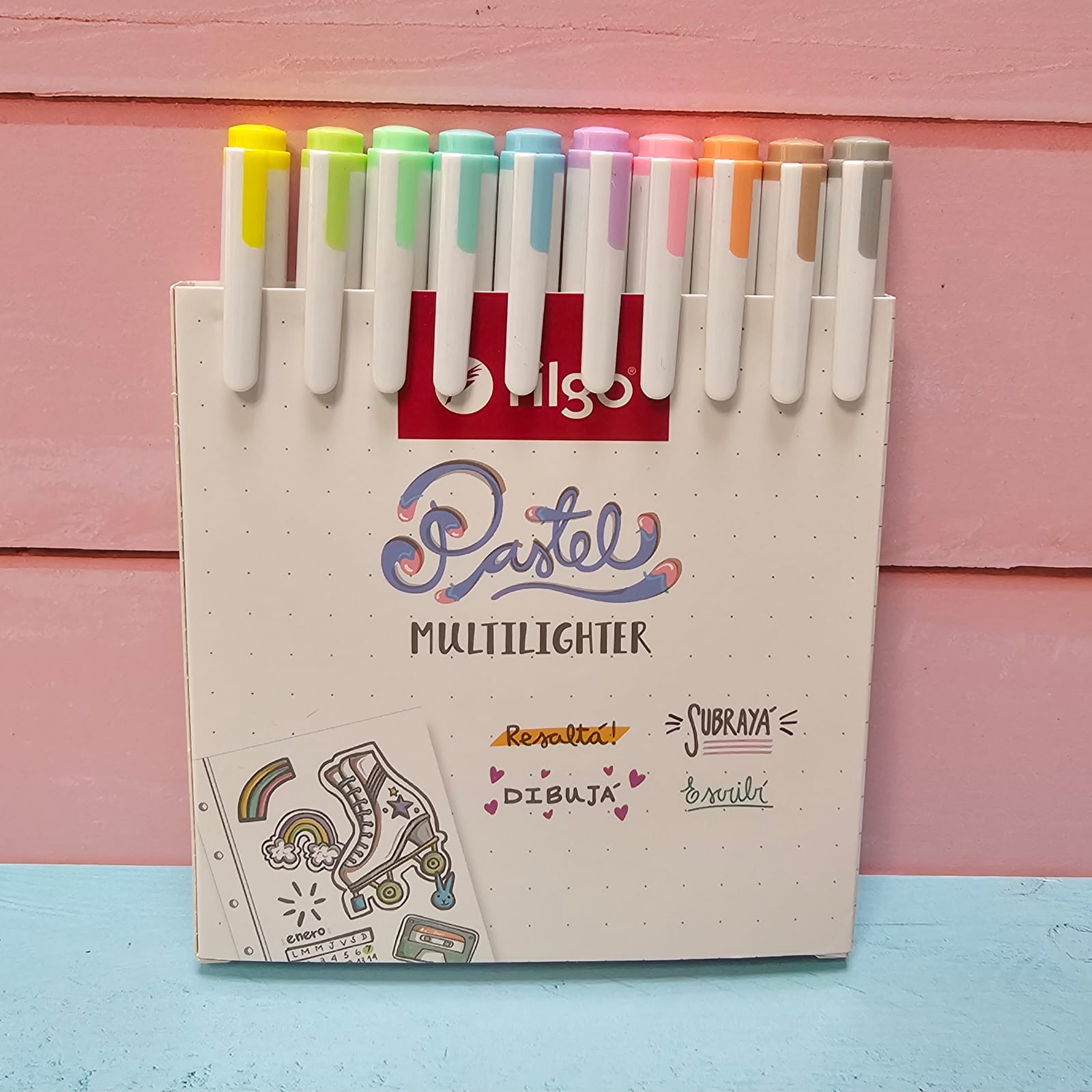 Set x 10 Resaltadores Doble Punta Pastel - Imagen 3